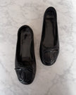 Chanel Cambon Karl Lagerfeld Era Black Ballet Flats (40)