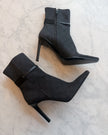 Gucci Charcoal GG Monogram Canvas Ankle Boots (39)