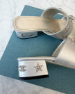 Chanel Star Embellished Slide Sandals (37)