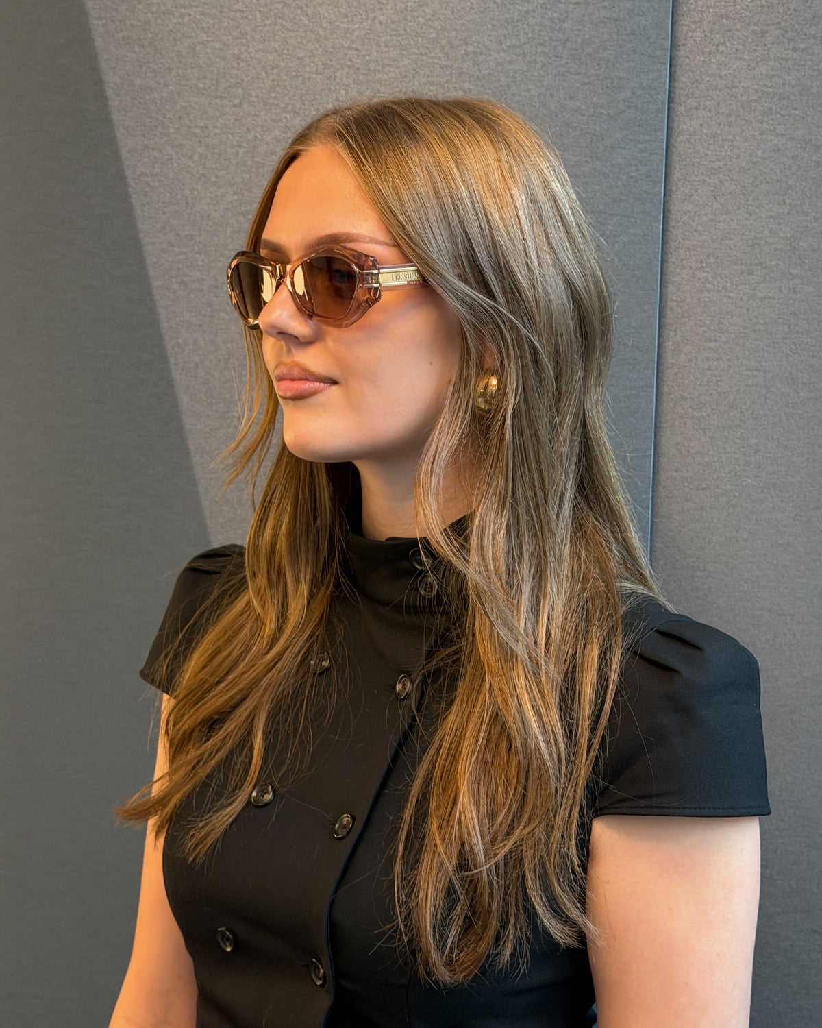 BRAND NEW Dior DiorSignature Pink Transparent Oval Sunglasses with Original Box & Case RRP £440