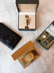 Vintage Gucci 1500L 15th Anniversary Limited Edition Gold Bangle Watch with Box - RARE