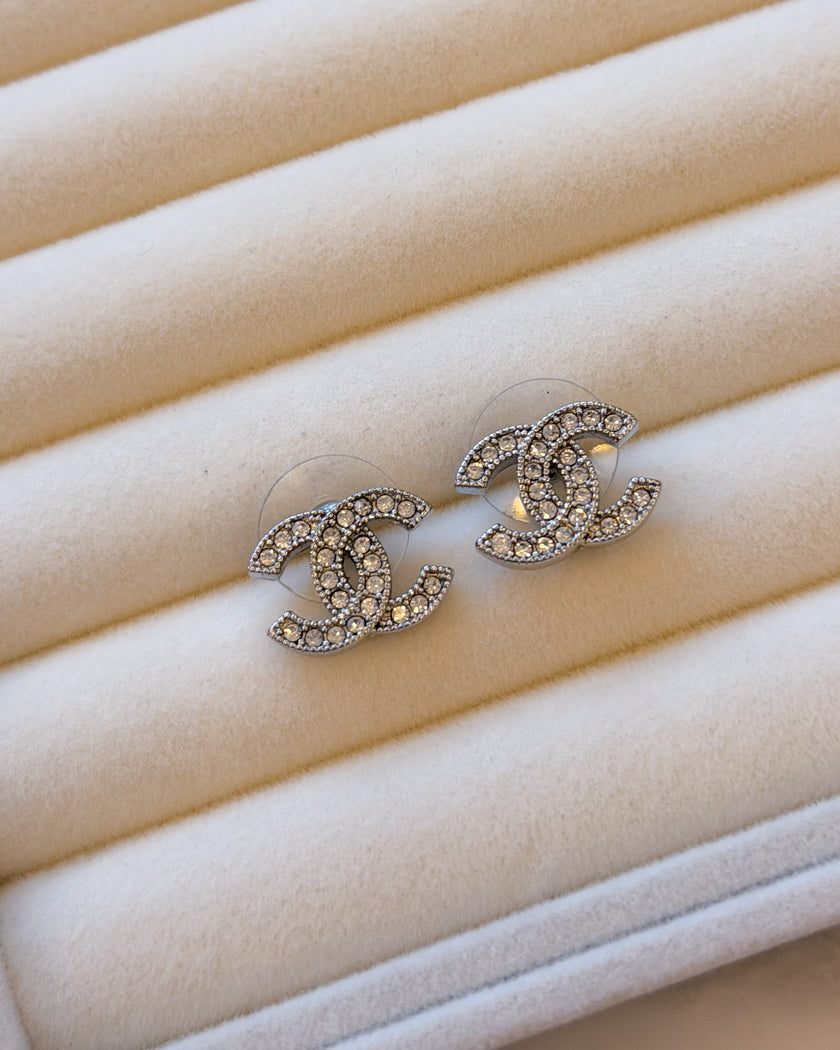 Chanel 2023 Métiers d’Art Crystal CC Earrings
