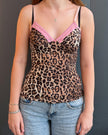 Dolce & Gabbana Pink Cami with Leopard Print (S)