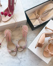 UNWORN Chanel Blush Pink Pearl CC Logo Slingback Heels (36.5) - VERY RARE