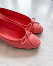 Chanel Raspberry Pink Leather CC Ballet Flats (34.5)