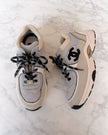 Chanel Grey Suede CC Logo Trainers Model G38299 (36.5)