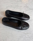 Chanel Cambon Karl Lagerfeld Era Black Ballet Flats (40)