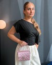 Chanel Baby Pink Satin Quilted Handbag with Silver Hardware - VERY RARE ARCHIVAL PIECE
