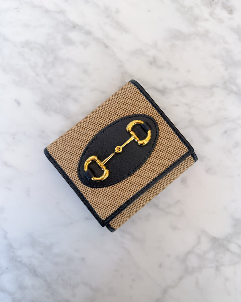Gucci Vintage Wallet with Gold Horsebit Hardware (Brand New)