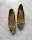 Chanel Metallic Champagne and Silver Holo CC Ballet Flats (34.5)