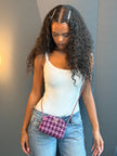 UNWORN Chanel Pink and Purple Tweed CC Chain Shoulder Bag with Gold Hardware