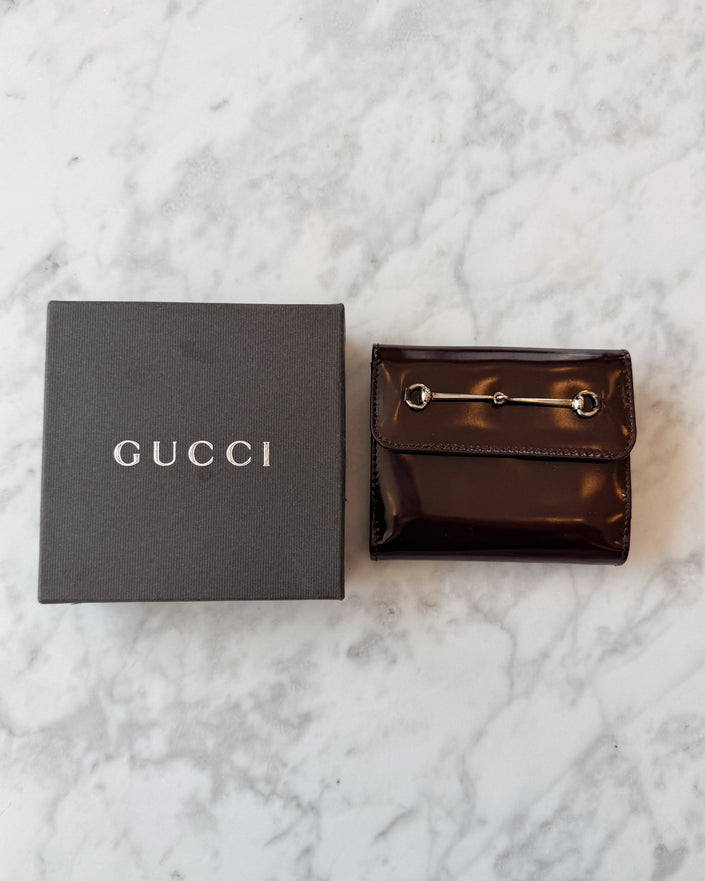Gucci Iconic Tom Ford Era Burgundy Horsebit Wallet