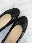 BRAND NEW Chanel 2025 Black Beaded & Sequin Camellia CC Ballet Flats (36.5) – VERY RARE