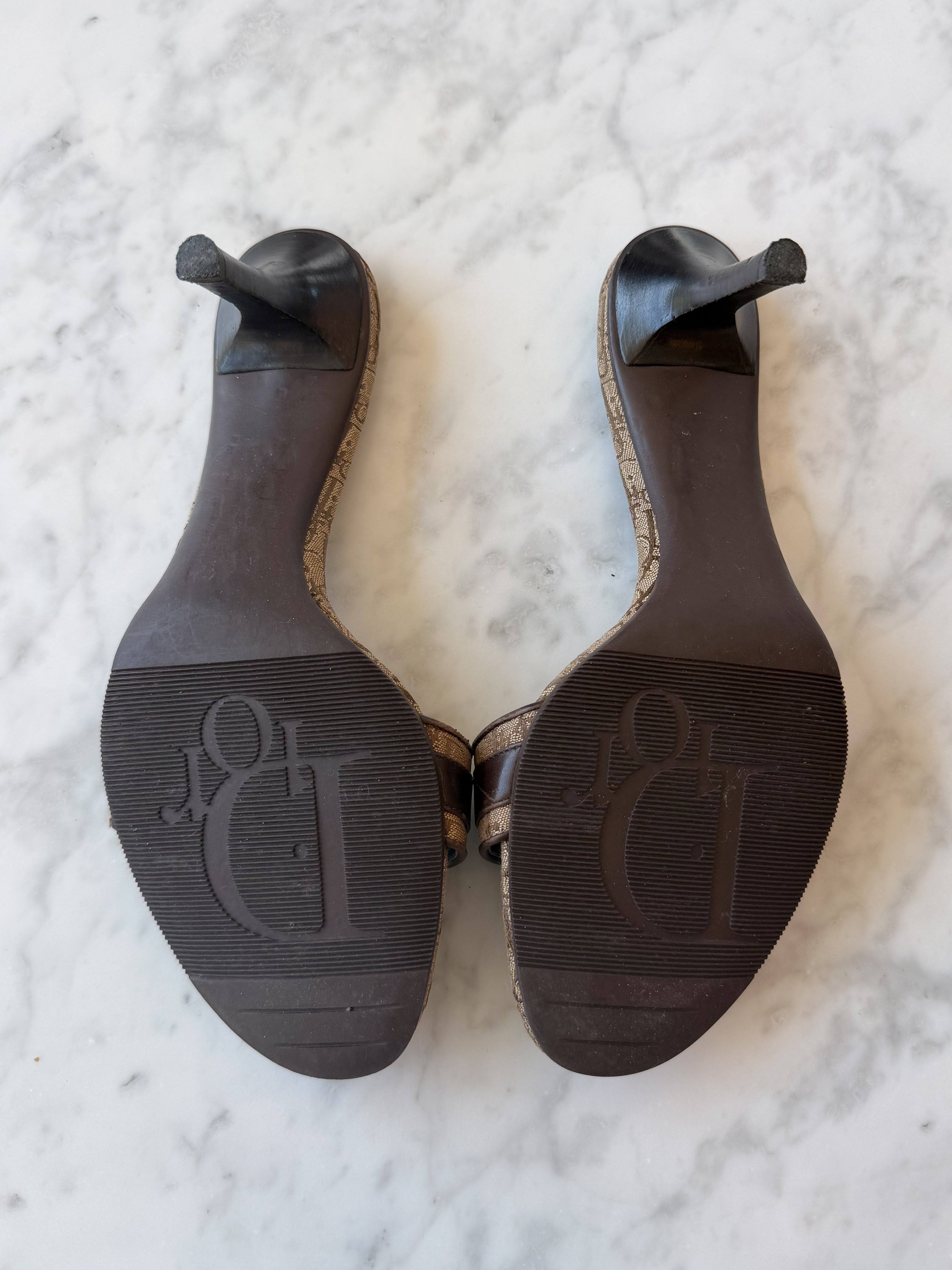 Dior Y2K Diorissimo Monogram Logo Mules (EU 38)