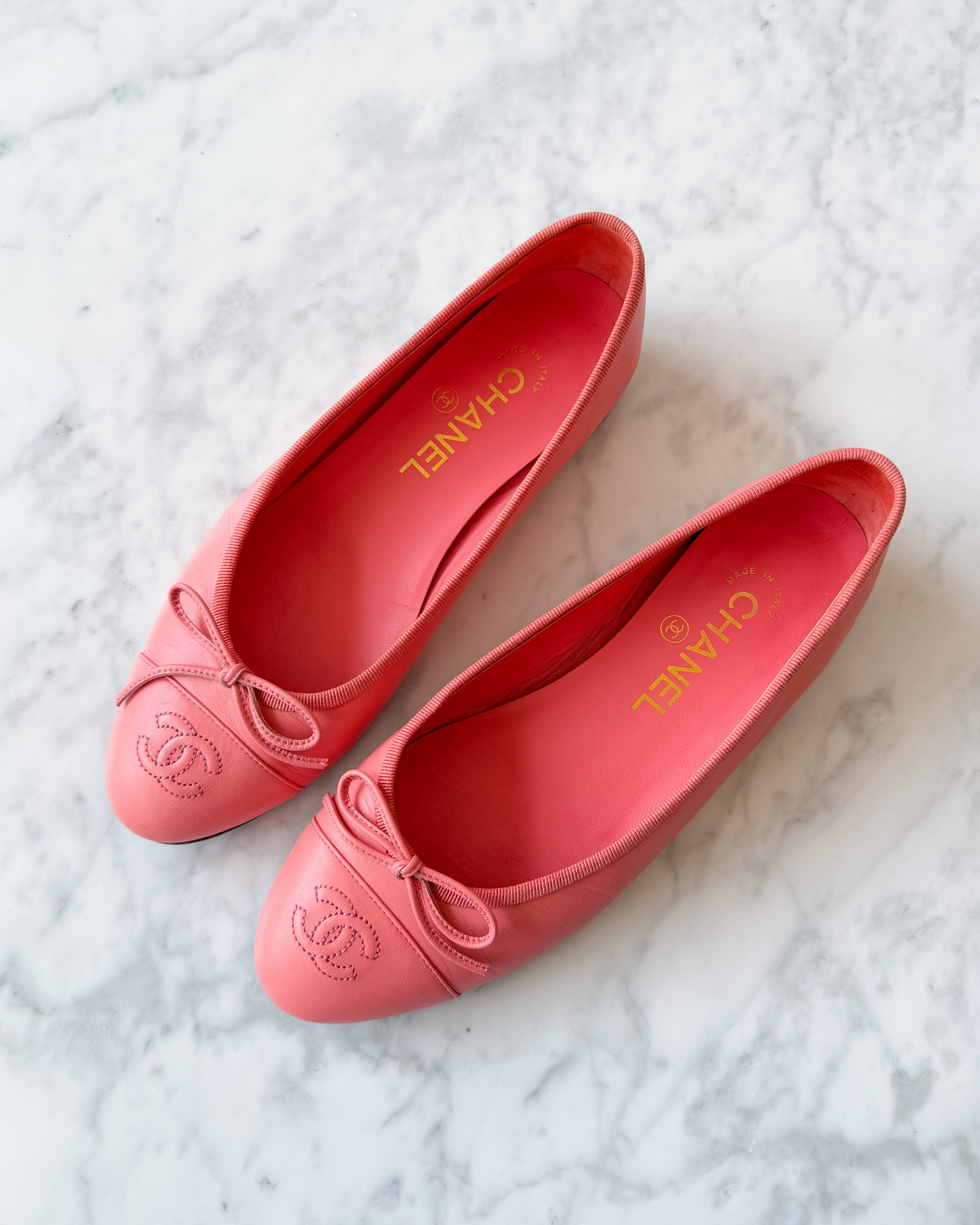 Chanel Raspberry Pink Ballet Flats (EU 37.5)