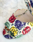 Chanel Camellia CC Multicolour Print Heels (37.5)