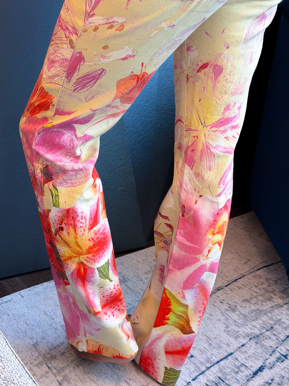 Roberto Cavalli Hibiscus Floral Print Jeans (S)