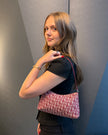 Dior Trotter Monogram Bordeaux Canvas Shoulder Bag
