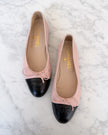 Chanel Blush Pink and Black Two Tone Ballet Flats - Very Rare (35.5)