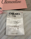 Chanel Pleated Long Vest Top with Pearl Buttons