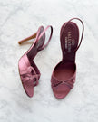 UNWORN Valentino Garavani Rose Pink Satin Bow Heels (39)