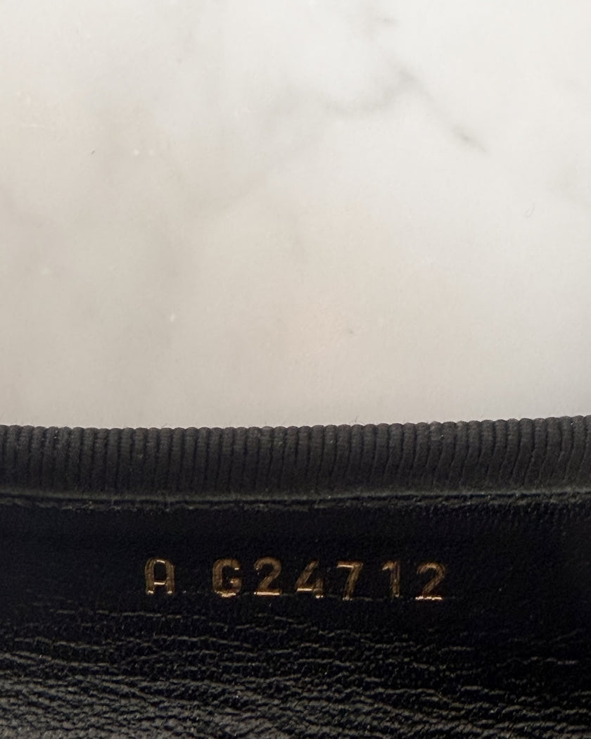 Chanel Cambon Karl Lagerfeld Era Black Ballet Flats (40)