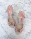 UNWORN Chanel Blush Pink Pearl CC Logo Slingback Heels (36.5) - VERY RARE