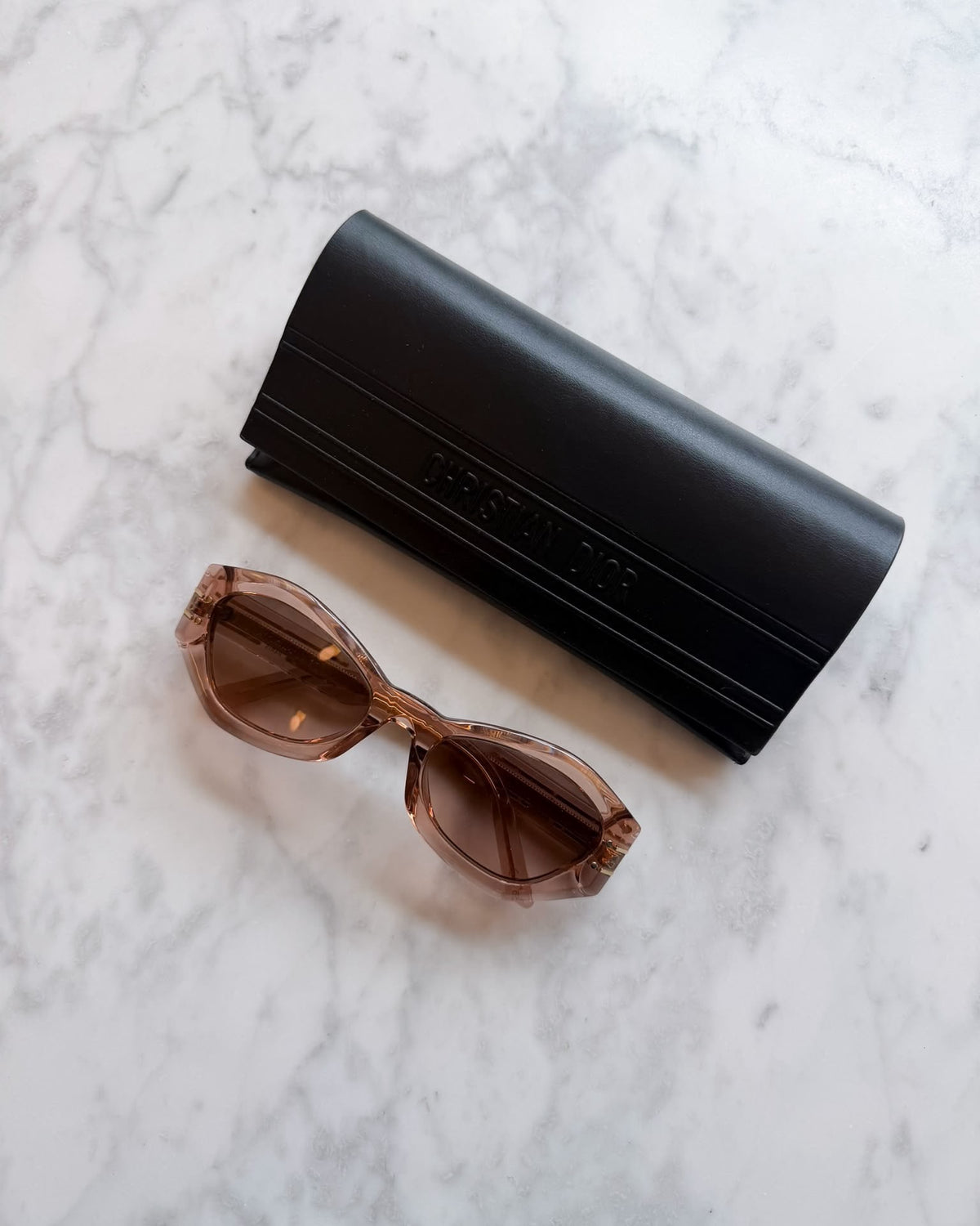 BRAND NEW Dior DiorSignature Pink Transparent Oval Sunglasses with Original Box & Case RRP £440