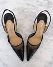 Chanel Black Mesh Slingback Kitten Heels (36.5) - VERY RARE