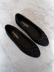 Chanel Black Tweed Timeless CC Ballet Flats (39.5)