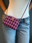 UNWORN Chanel Pink and Purple Tweed CC Chain Shoulder Bag with Gold Hardware