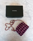 UNWORN Chanel Pink and Purple Tweed CC Chain Shoulder Bag with Gold Hardware