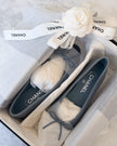UNWORN Chanel Powder Blue Two-Tone CC Ballet Flats (37.5)