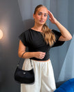 Prada Cleo Black Leather Shoulder Bag