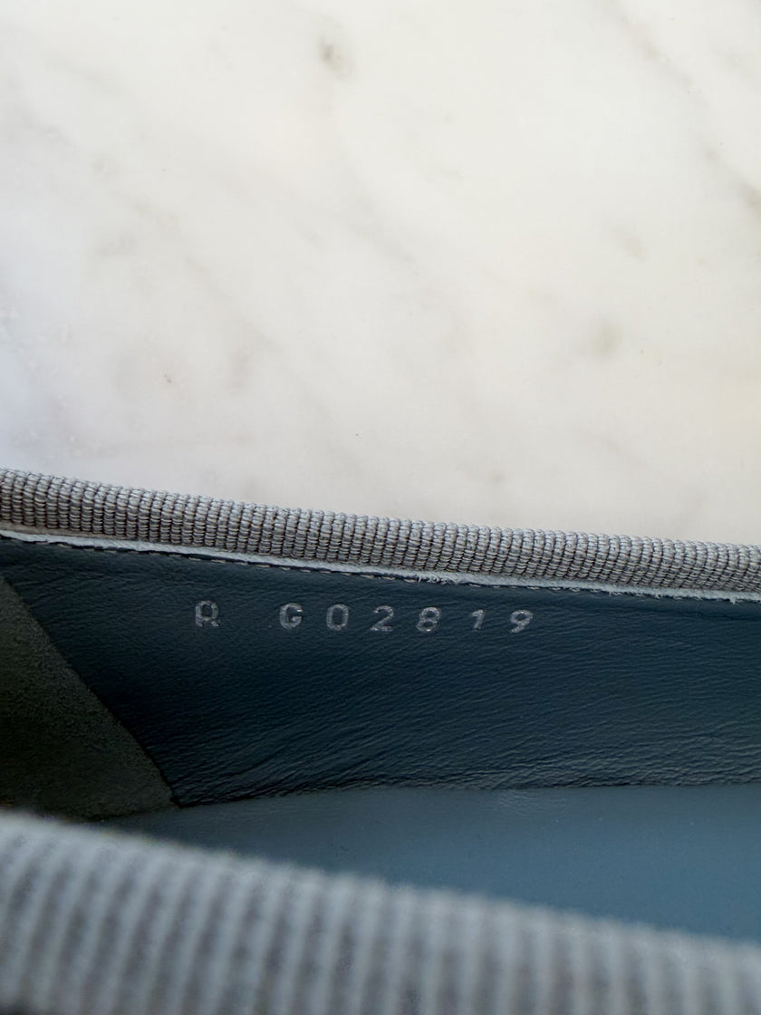 UNWORN Chanel Powder Blue Two-Tone CC Ballet Flats (37.5)