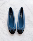 UNWORN Chanel Sky Blue Two-Tone CC Ballet Flats (38.5)