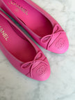 Chanel Bubblegum Pink Leather CC Ballet Flats (35.5) - RARE