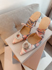 Magda Butrym Floral Crystal Buckle Lace-Up Heels (37) RRP £765