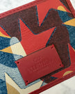 Valentino Garavani Multicolor Red Star Print Leather Card Holder