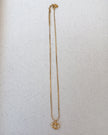 Vintage Christian Dior Gold-Tone CD Logo Pendant Necklace with Crystals