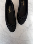 Chanel Black Tweed Timeless CC Ballet Flats (39.5)