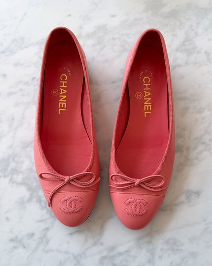 Chanel Raspberry Pink Ballet Flats (EU 37.5)