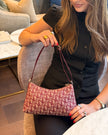 Dior Trotter Monogram Bordeaux Canvas Shoulder Bag