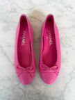Chanel Bubblegum Pink Leather CC Ballet Flats (35.5) - RARE