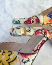 Chanel Camellia CC Multicolour Print Heels (37.5)