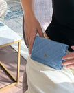 Chanel Sky Blue Quilted Lambskin Wallet On Chain Gold Hardware - 2020