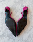 Prada Fuchsia Suede Bow Slingback Heels (37)