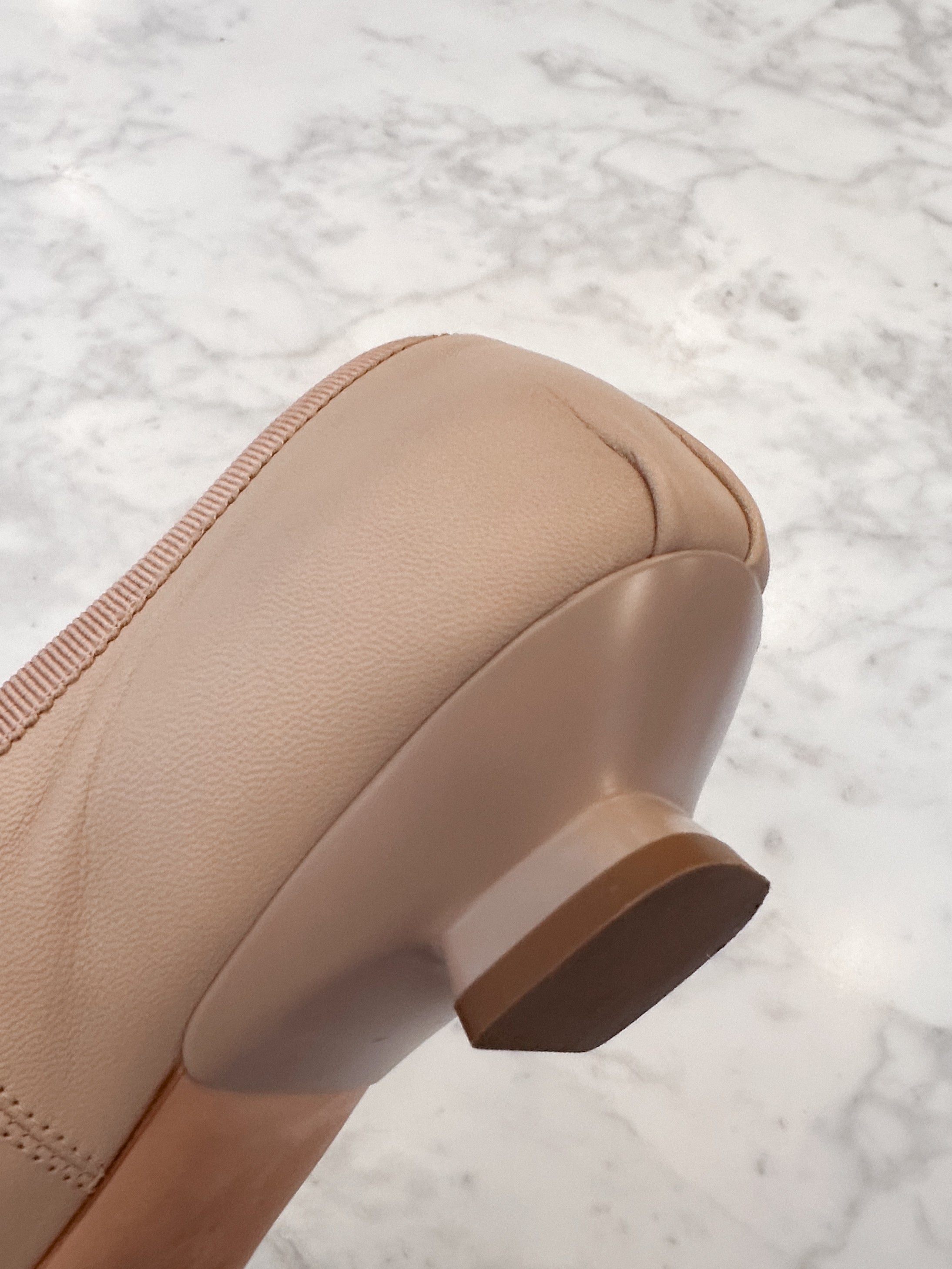 Miu Miu 2025 Blush Leather Ballet Flats (36.5) RRP £820