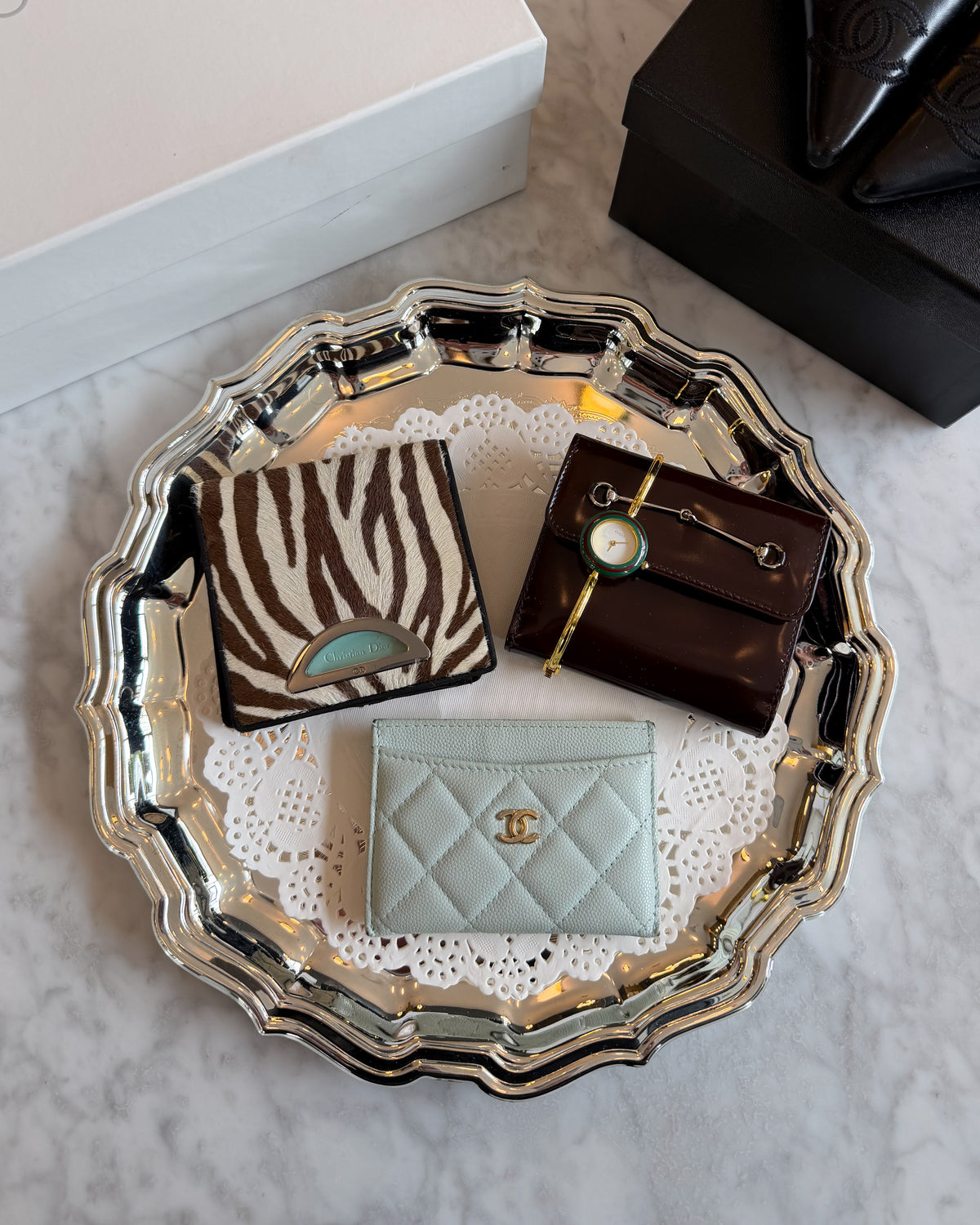 Christian Dior Maris Zebra Pony Hair Wallet - VERY RARE