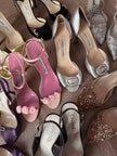 Manolo Blahnik Pink Flower Heels (38)